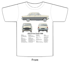 Ford Zodiac MkII 1959-62 T-shirt Front